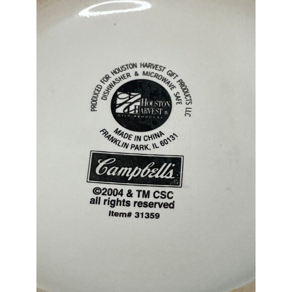 Campell's Soup bowl coffee mug cup 3" handle 1998 2004 white set of 2 - Picture 9 of 16